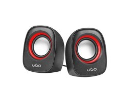 Głośniki UGO Tamu S100 2.0 2x 3W USB, Mini Jack czerwone