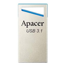 Apacer USB flash disk, USB 3.0, 128GB, AH155, srebrny, AP128GAH155U-1, USB A, z oczkiem na brelok