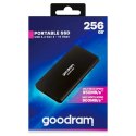 SSD Goodram 2.5", zewnętrzny USB 3.2 typ C, 256GB, HX100, SSDPR-HX100-256, 950 MB/s-R, 900 MB/s-W