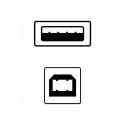 Logo USB kabel (2.0), USB A M - USB B (M), 1.8m, blistr