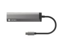 MULTIPORT ADAPTER NATEC FOWLER SLIM USB-C->HUB USB 3.0 2X, HDMI 4K, USB-C PD