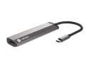 MULTIPORT ADAPTER NATEC FOWLER SLIM USB-C 4W1 HUB ->USB 3.0 2X, HDMI 4K, USB-C PD