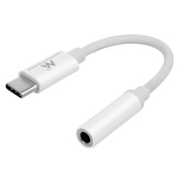 Kabel adapter Maclean MCTV-847 USB Type-C - 3,5mm mini jack biały