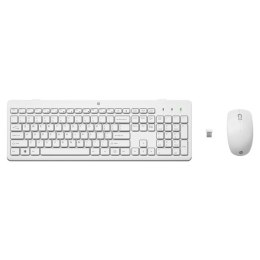 HP 230, Zestaw klawiatur z myszą optyczną bezprzewodową, AAA, CZ/SK, klasyczna, 2.4 [GHz], bezprzewodowa, biała