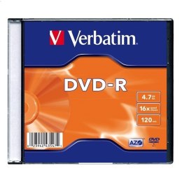 VERBATIM DVD-R 4,7GB 16X SLIM CASE*1 43547