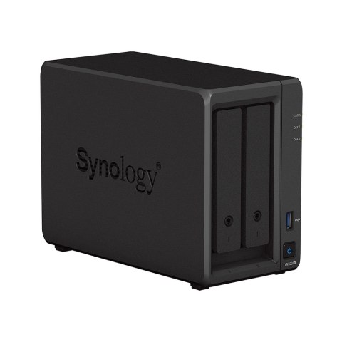 Synology DS723+ | 2-zatokowy serwer NAS, AMD Ryzen, 2GB RAM, 2x 1GbE RJ-45, 2x M.2 NVMe, Tower