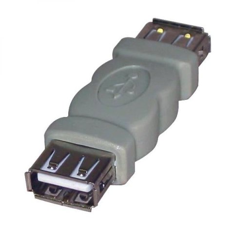 USB złączka, (2.0), USB A F - USB A F, szara, Logo, EOL