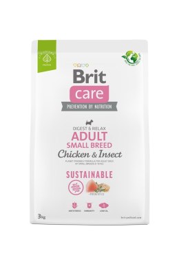 BRIT Care Sustainable Adult Small Breed Chicken & Insect - sucha karma dla psa - 3 kg
