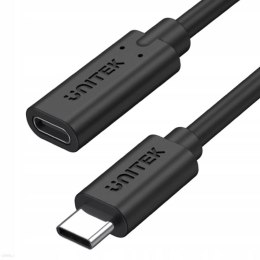 Kabel USB-C Unitek C14086BK-1.5M Przedłużacz, 10Gbps, 4K, PD 100W, M/F, 1,5m