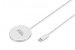 Digitus Ładowarka bezprzewodowa indukcyjna 15W MagSafe 1m USB-C Biała