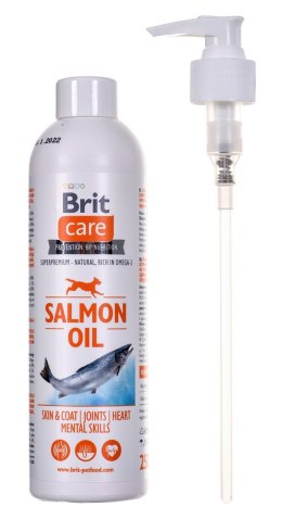 BRIT CARE Olej z łososia - suplement diety na sierść i skórę dla psów i kotów - 250 ml