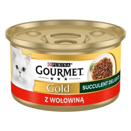 PURINA Gourmet Gold Succulent Delights Wołowina - mokra karma dla kota - 85 g