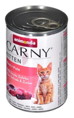 ANIMONDA Carny Kitten Wołowina Indyk - mokra karma dla kota - 400g