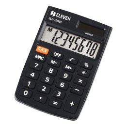 Eleven Kalkulator SLD100NR, czarna, kieszonkowy, 8 miejsc