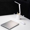 Nowoczesna lampka na biurko LED Activejet FUTURE biała z wbudowaną baterią akumulatorem wielokrotnego ładowania