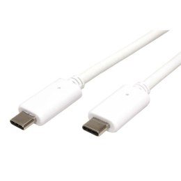 USB kabel (3.1), USB C (M) - USB C (M), 1m, biały, plastic bag, USB Power Delivery