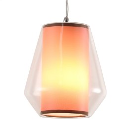 PLATINET PENDANT LAMP LAMPA SUFITOWA SELENE P161040 E27 GLASS+FABRIC CLEAR 19x21 [44020]