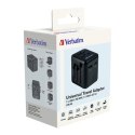 Adapter podróżny World-to-World Verbatim UTA-02 Verbatim, USB-A, USB-C, czarny, 20 W