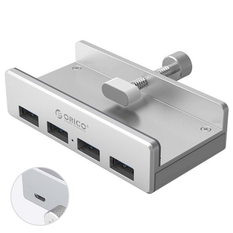 Orico Hub aktywny biurkowy 4*USB-A 5Gbps aluminium