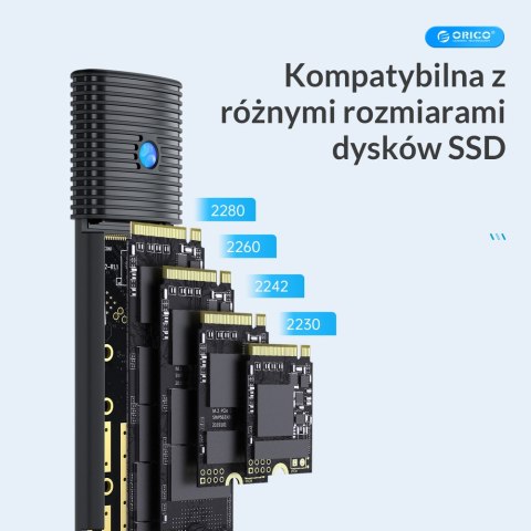 Orico Obudowa dysku M.2 NVMe USB-C 10 Gbps czarna