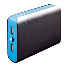 PLATINET POWER BANK 6000 mAh + MICRO USB CABLE + torch BLACK BLUE [43177]