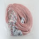 OMEGA TOKARA MICRO USB TO USB FABRIC BRAIDED CABLE KABEL 1,5A 2M POLYBAG ROSE GOLD [44177]