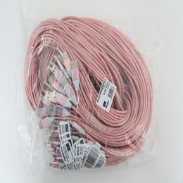 OMEGA TOKARA MICRO USB TO USB FABRIC BRAIDED CABLE KABEL 1,5A 2M POLYBAG ROSE GOLD [44177]