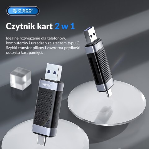 Orico Czytnik kart SD/microSD USB-A/USB-C 2.0