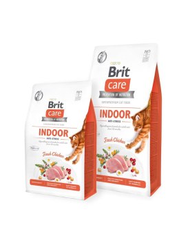 Brit Care Cat Grain Free Indoor Anti-Stress - sucha karma z kurczakiem dla kota - 7 kg
