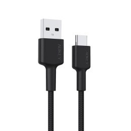 Aukey Kabel USB-A - USB-C 2.0, QC 15W, oplot 0,9m