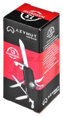 Scyzoryk AZYMUT Izeron - 13 narzędzi + kabura, 90 mm czarny (HK20017-8BL)