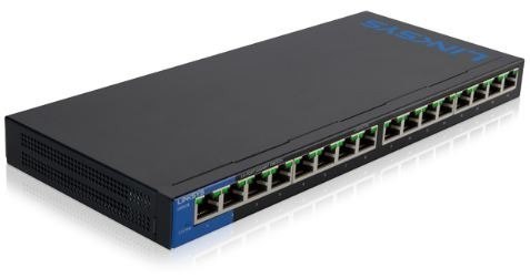 Linksys 16-Port Desktop GE PoE Switch (LGS116P)