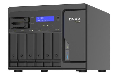 QNAP TS-h886-D1622-16G | 8-zatokowy serwer NAS (6x 3,5" 2x 2,5"), Intel Xeon 16GB RAM 4x2,5GbE Tower