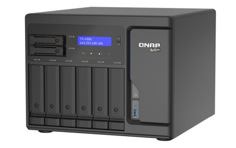 QNAP TS-h886-D1622-16G | 8-zatokowy serwer NAS (6x 3,5" 2x 2,5"), Intel Xeon 16GB RAM 4x2,5GbE Tower