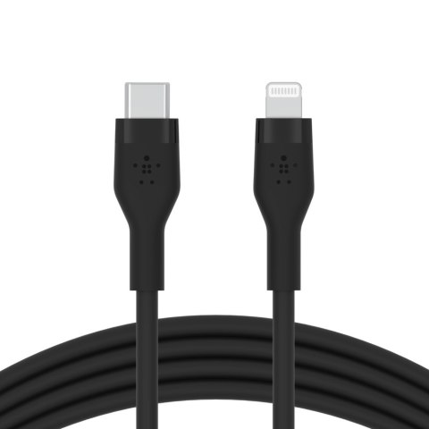 Belkin USB-C - Lightning silicone 1M Black