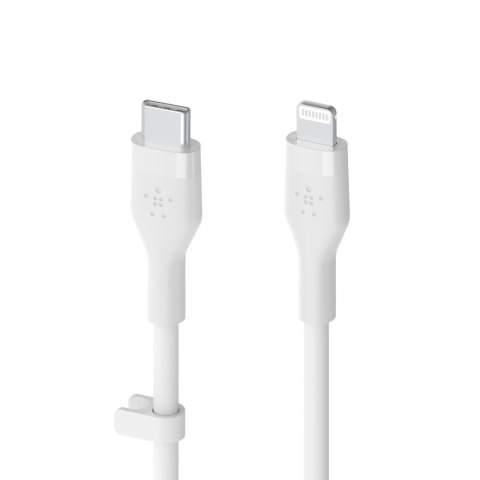 Belkin USB-C - Lightning silicone 2M White