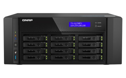 QNAP TS-h1290FX-7232P-64G | 12-zatokowy all flash NAS, AMD Epyc, 64GB RAM, 2x 25GbE SFP28, Tower