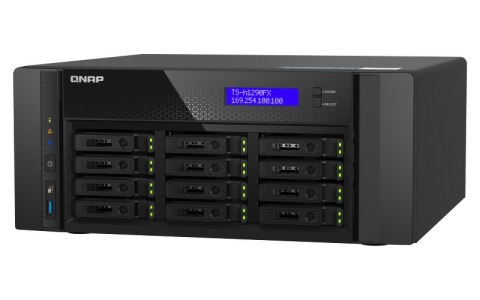 QNAP TS-h1290FX-7232P-64G | 12-zatokowy all flash NAS, AMD Epyc, 64GB RAM, 2x 25GbE SFP28, Tower