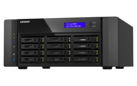 QNAP TS-h1290FX-7232P-64G | 12-zatokowy all flash NAS, AMD Epyc, 64GB RAM, 2x 25GbE SFP28, Tower