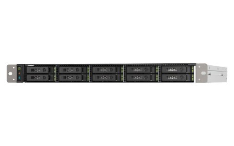 QNAP TS-h1090FU-7302P-256G | 10-zatokowy all flash NAS, AMD Epyc, 256GB RAM, 2x 25GbE SFP28, RP RACK