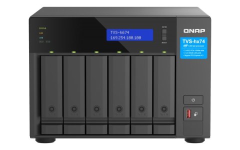 QNAP TVS-h674-i5-32G | 6-zatokowy serwer NAS, Intel Core, 32GB RAM, 2x 2,5GbE RJ-45, PCIe Gen4 Tower