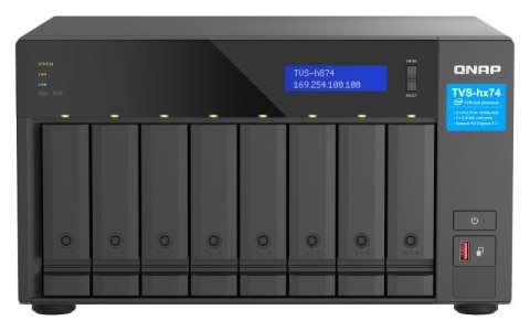 QNAP TVS-h874-i7-32G | 8-zatokowy serwer NAS, Intel Core, 32GB RAM, 2x 2,5GbE RJ-45, PCIe Gen4 Tower