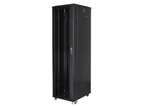 Szafa instalacyjna stojąca 19" 37U 800x800 Drzwi Szklane czarna Lanberg (flat pack)