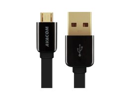 Avacom USB kabel (2.0), USB A M - microUSB (M), 0.4m, czarny