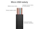 Avacom USB kabel (2.0), USB A M - microUSB (M), 0.4m, czarny