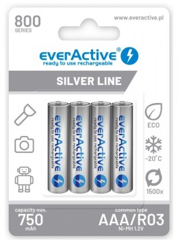 EverActive Akumulatory paluszki R03/AAA 800 mAH blister 4 szt.