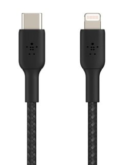 Belkin Kabel Braided USB-C Lightning 1m czarny