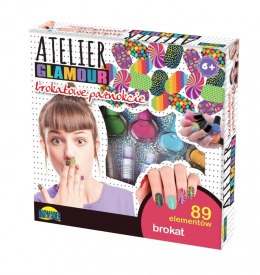Dromader Zestaw Atelier Glamour Brokatowe paznokcie