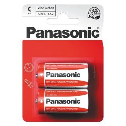 Bateria cynkowo-węglowa, C (R14), ogniwo typ C, 1.5V, Panasonic, blistr, 2-pack