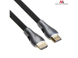 Kabel HDMI Maclean MCTV-705 HDMI 2.0 (M) - HDMI 2.0 (M) 30AWG 4K 60Hz metalowe końcówki 3m